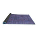 Sideview of Abstract Blue Modern Rug, abs1327blu