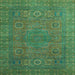 Square Abstract Light Blue Modern Rug, abs1327lblu