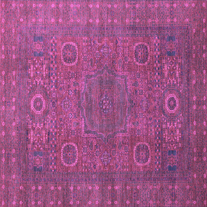 Square Machine Washable Abstract Purple Modern Area Rugs, wshabs1327pur