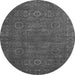 Round Abstract Gray Modern Rug, abs1327gry