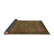 Sideview of Abstract Saddle Brown Modern Rug, abs1328