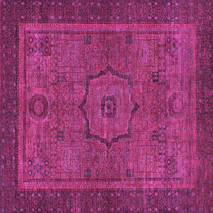 Square Machine Washable Abstract Pink Modern Rug, wshabs1328pnk