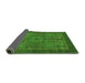 Sideview of Abstract Green Modern Rug, abs1328grn