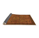 Sideview of Abstract Orange Modern Rug, abs1328org