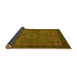 Sideview of Abstract Yellow Modern Rug, abs1328yw