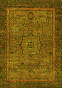 Abstract Yellow Modern Rug, abs1328yw