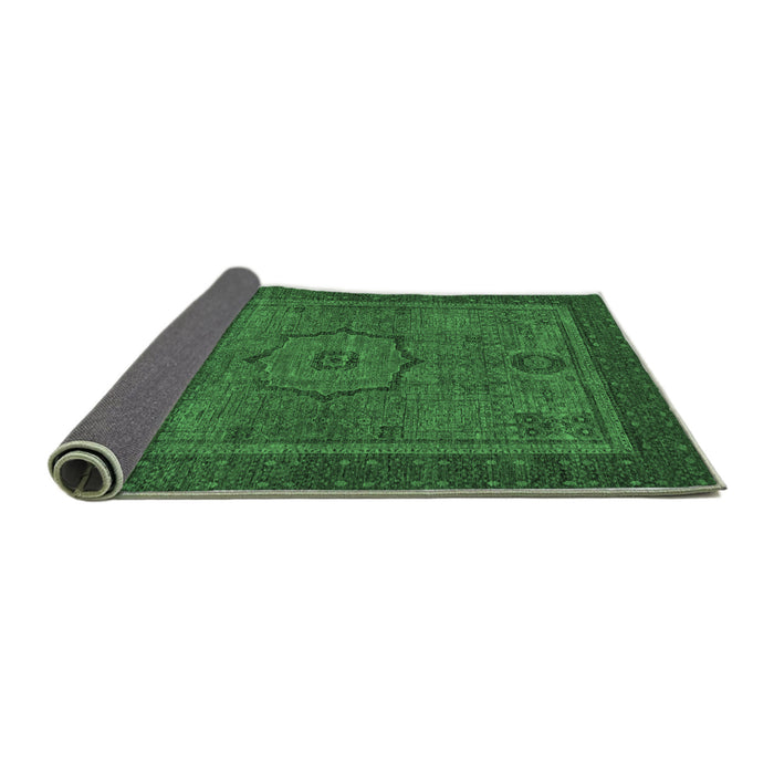 Sideview of Abstract Emerald Green Modern Rug, abs1328emgrn