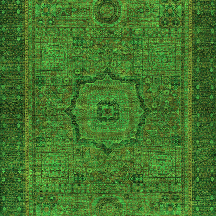 Machine Washable Abstract Green Modern Area Rugs, wshabs1328grn