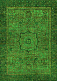 Abstract Green Modern Rug, abs1328grn