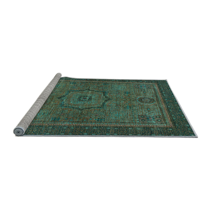 Sideview of Machine Washable Abstract Light Blue Modern Rug, wshabs1328lblu