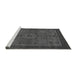 Sideview of Machine Washable Abstract Gray Modern Rug, wshabs1328gry