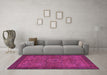 Machine Washable Abstract Pink Modern Rug in a Living Room, wshabs1328pnk