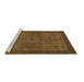 Sideview of Machine Washable Abstract Brown Modern Rug, wshabs1328brn