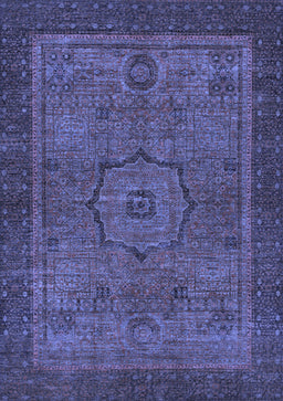 Abstract Blue Modern Rug, abs1328blu