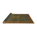 Sideview of Abstract Saddle Brown Modern Rug, abs1329