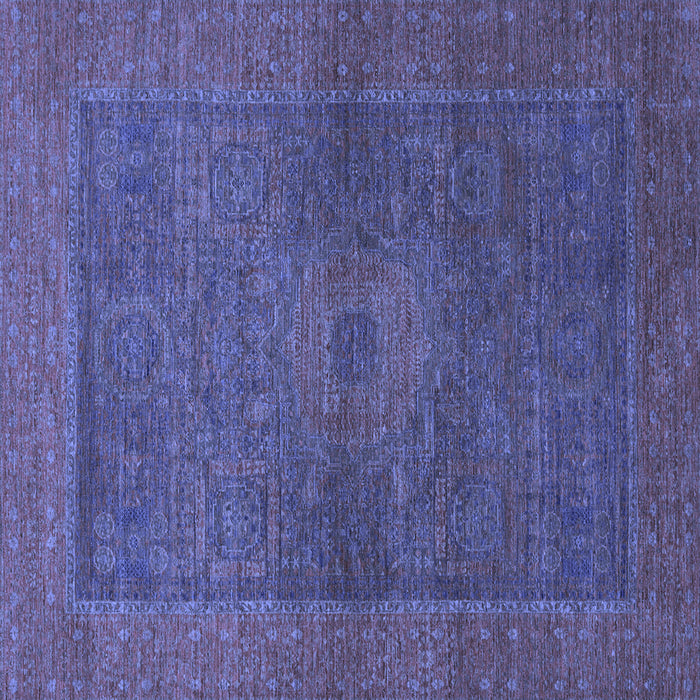 Square Abstract Blue Modern Rug, abs1329blu