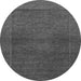 Round Machine Washable Abstract Gray Modern Rug, wshabs1329gry