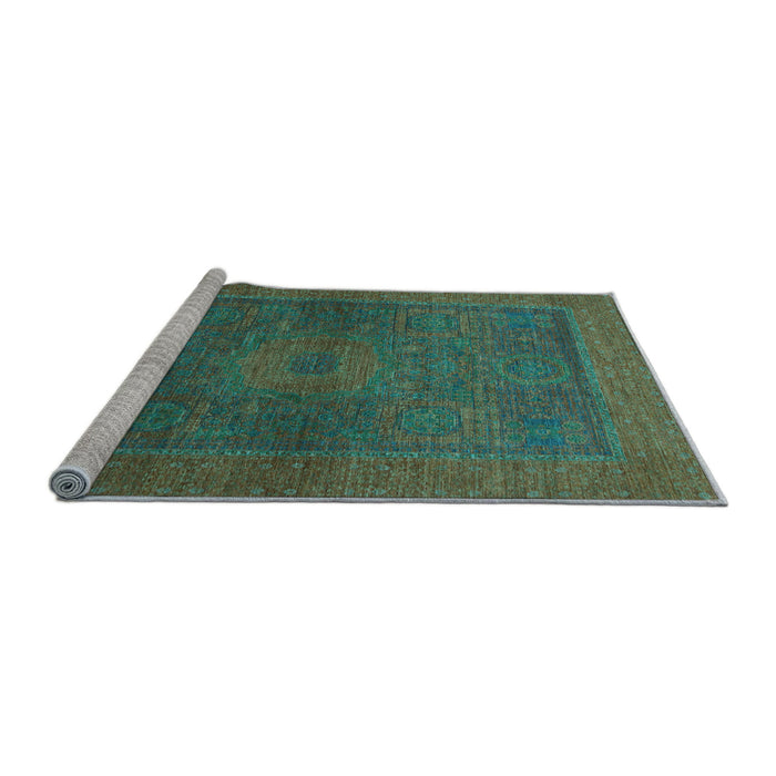 Sideview of Machine Washable Abstract Light Blue Modern Rug, wshabs1329lblu