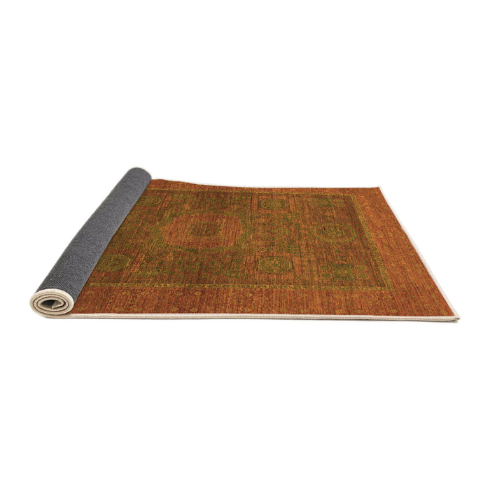 Sideview of Abstract Orange Modern Rug, abs1329org