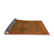 Sideview of Abstract Orange Modern Rug, abs1329org