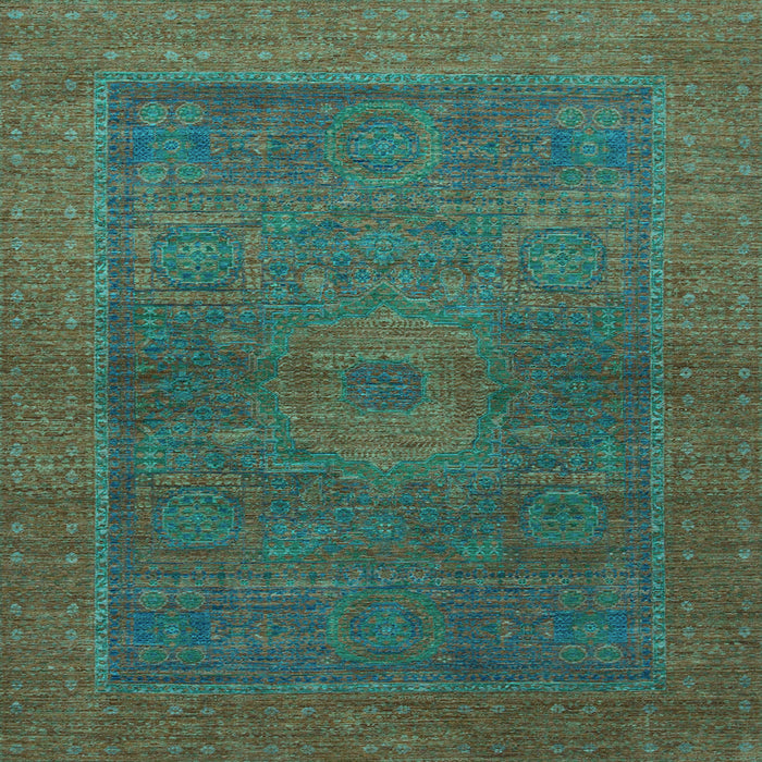 Square Abstract Light Blue Modern Rug, abs1329lblu