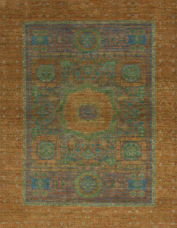 Machine Washable Abstract Saddle Brown Rug, wshabs1329