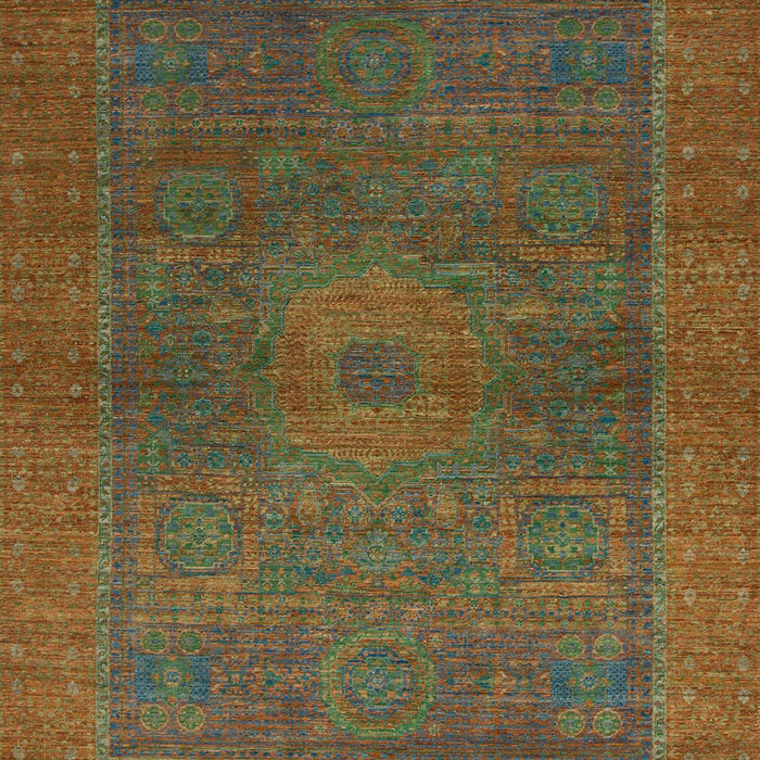Abstract Saddle Brown Modern Rug, abs1329
