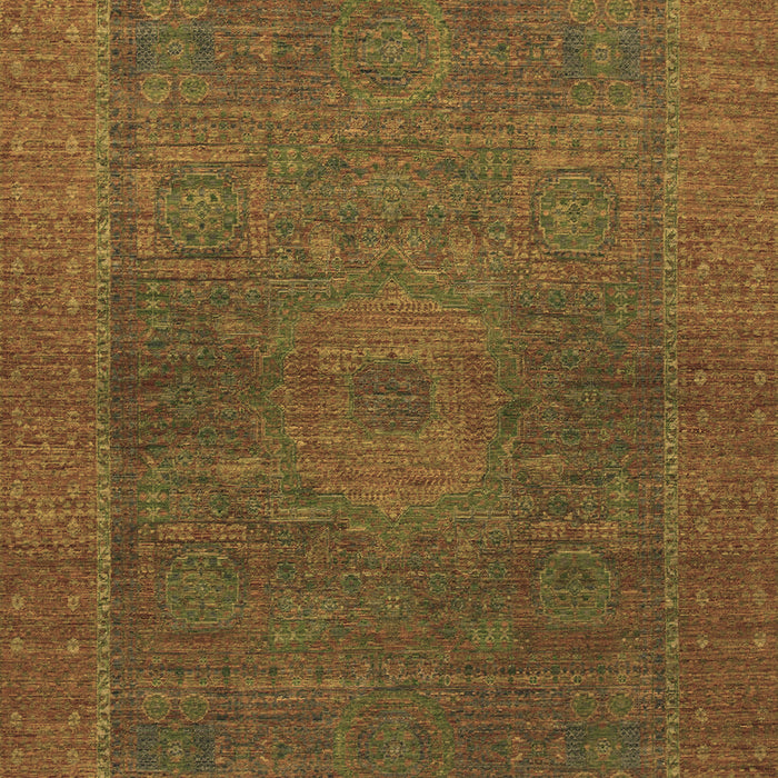 Machine Washable Abstract Brown Modern Rug, wshabs1329brn
