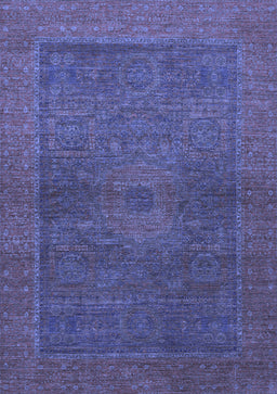 Abstract Blue Modern Rug, abs1329blu