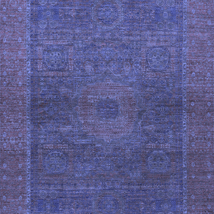 Machine Washable Abstract Blue Modern Rug, wshabs1329blu