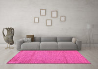 Machine Washable Abstract Pink Modern Rug, wshabs132pnk