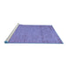 Sideview of Machine Washable Abstract Blue Modern Rug, wshabs132blu