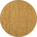 Round Abstract Brown Modern Rug, abs132brn