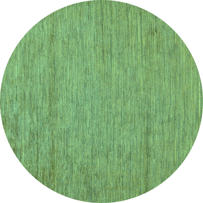 Round Abstract Turquoise Modern Rug, abs132turq