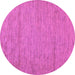 Round Abstract Purple Modern Rug, abs132pur