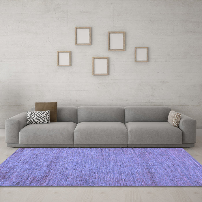 Machine Washable Abstract Blue Modern Rug in a Living Room, wshabs132blu