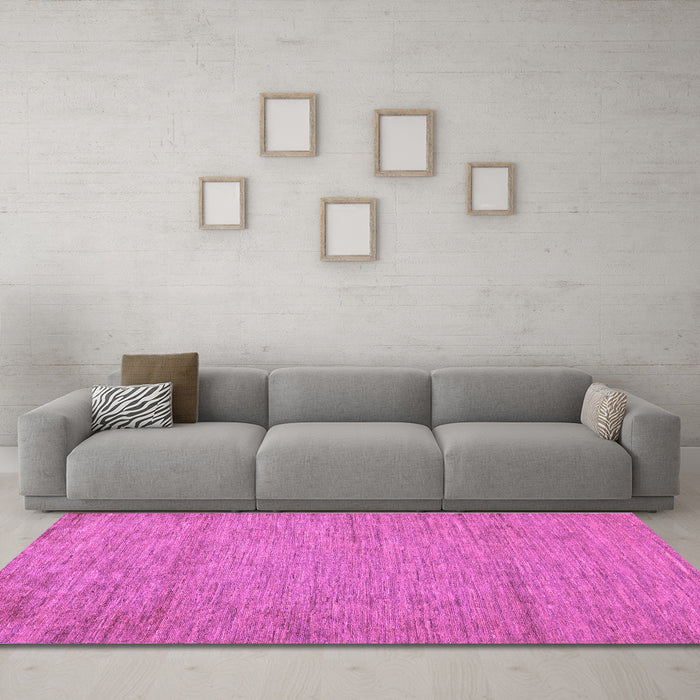Machine Washable Abstract Purple Modern Area Rugs in a Living Room, wshabs132pur