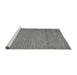 Sideview of Machine Washable Abstract Gray Modern Rug, wshabs132gry