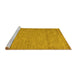 Sideview of Machine Washable Abstract Yellow Modern Rug, wshabs132yw