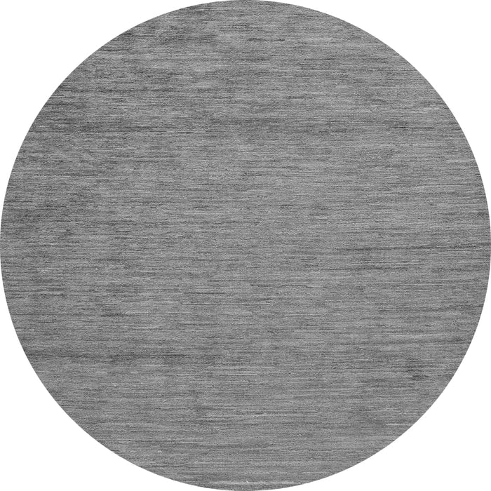 Round Machine Washable Abstract Gray Modern Rug, wshabs132gry