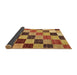 Sideview of Abstract Orange Checkered Rug, abs133