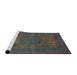 Sideview of Machine Washable Abstract Coffee Brown Rug, wshabs1330