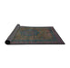 Sideview of Abstract Coffee Brown Modern Rug, abs1330