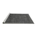 Sideview of Machine Washable Abstract Gray Modern Rug, wshabs1330gry