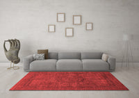 Machine Washable Abstract Red Modern Rug, wshabs1330red