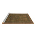 Sideview of Machine Washable Abstract Brown Modern Rug, wshabs1330brn