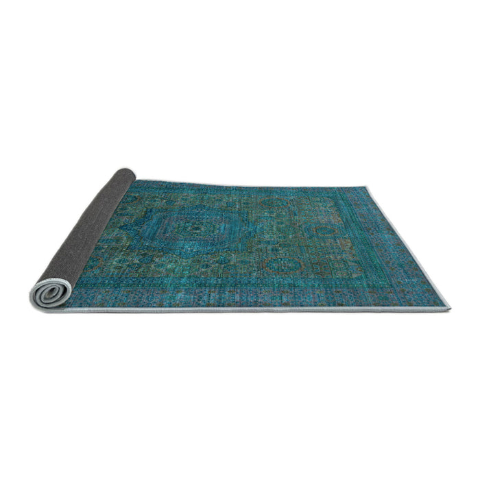 Sideview of Abstract Light Blue Modern Rug, abs1330lblu