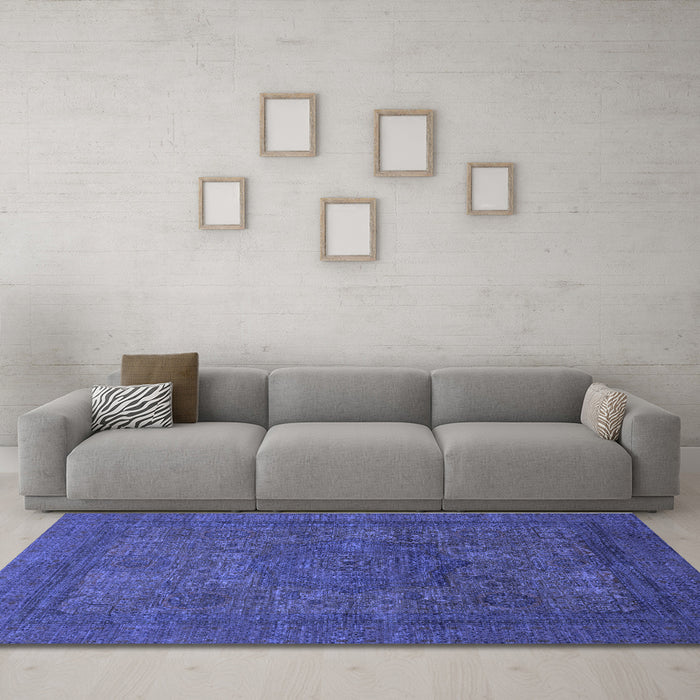 Machine Washable Abstract Blue Modern Rug in a Living Room, wshabs1330blu
