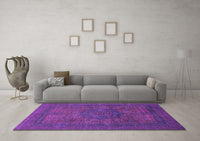 Machine Washable Abstract Purple Modern Rug, wshabs1330pur