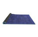 Sideview of Abstract Blue Modern Rug, abs1330blu